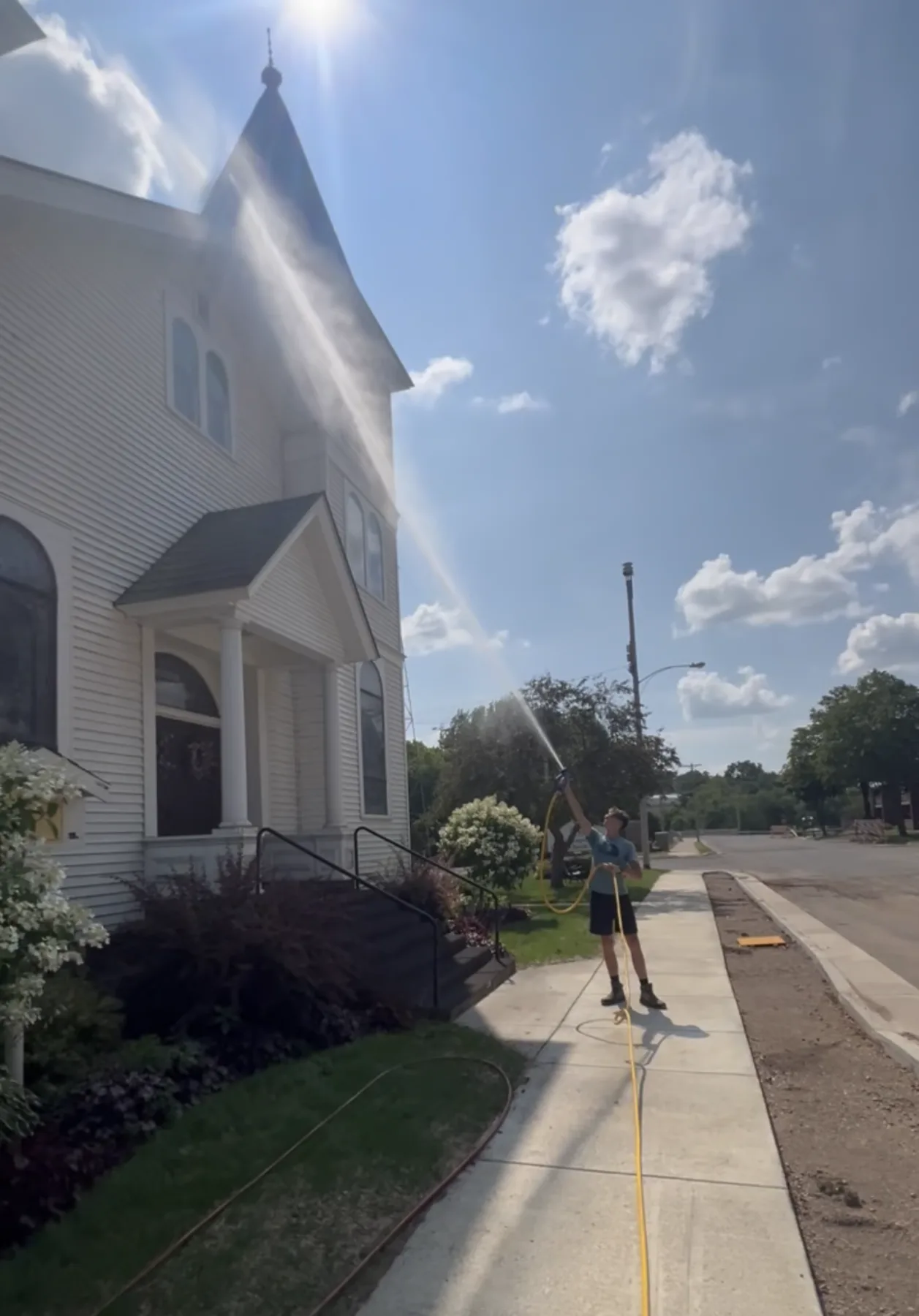 Commercial exterior washing project by Majestic Shine